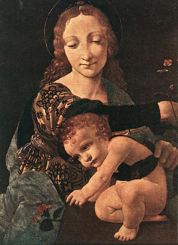 BOLTRAFFIO, Giovanni Antonio Virgin and Child with a Flower Vase (detail) China oil painting art